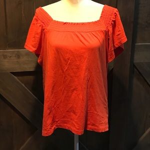 NWOT J Crew Orange Top
